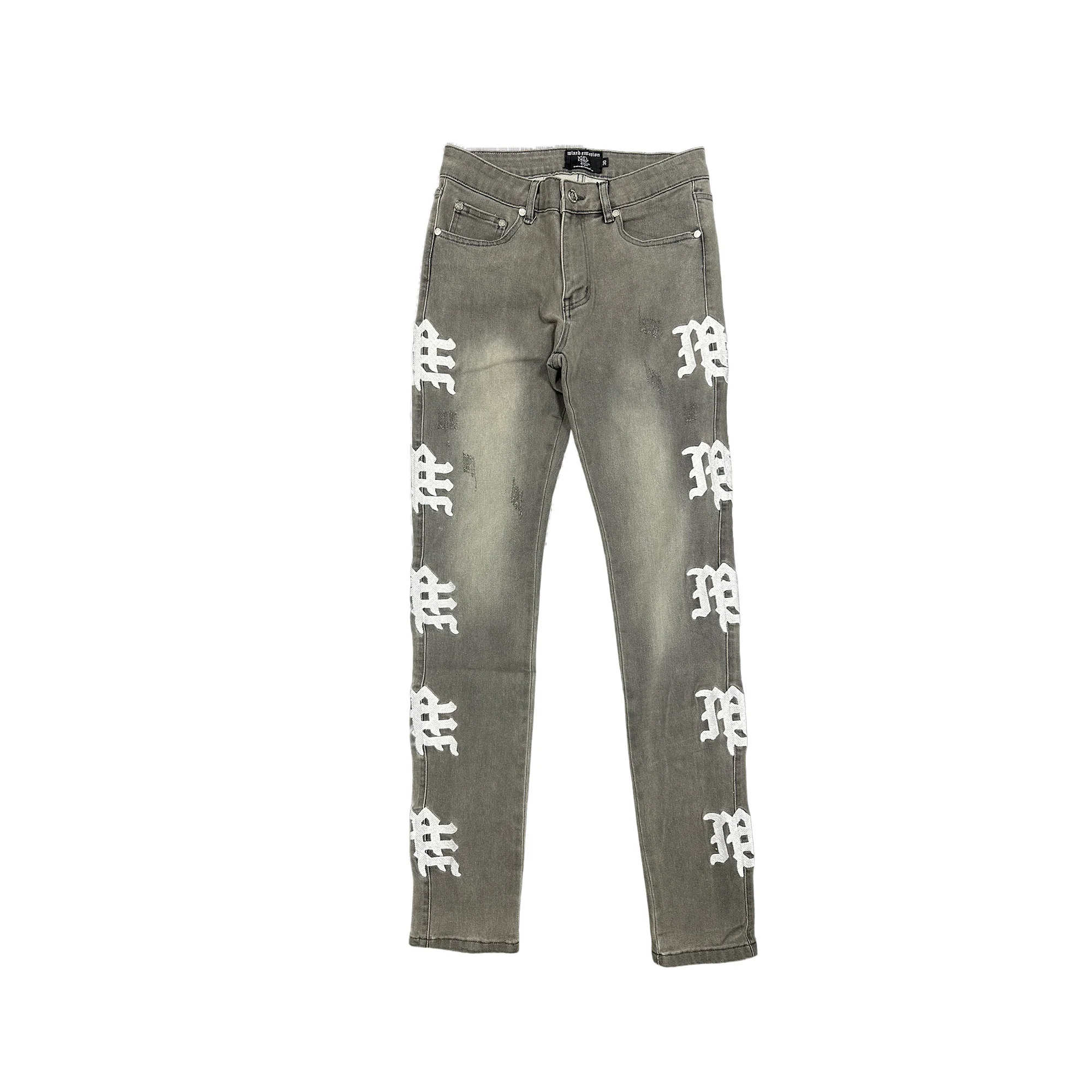 ‘Ash’ Grey Monogram Denim