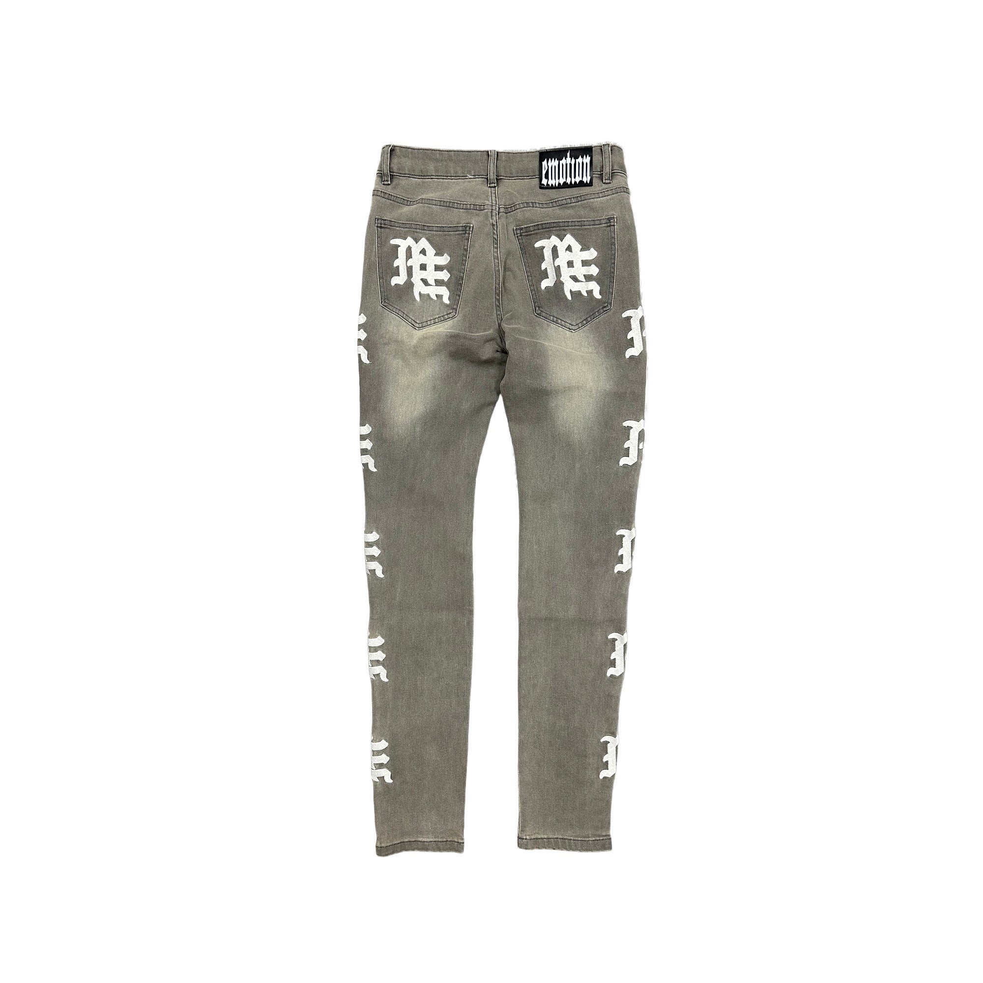 ‘Ash’ Grey Monogram Denim - Image 2