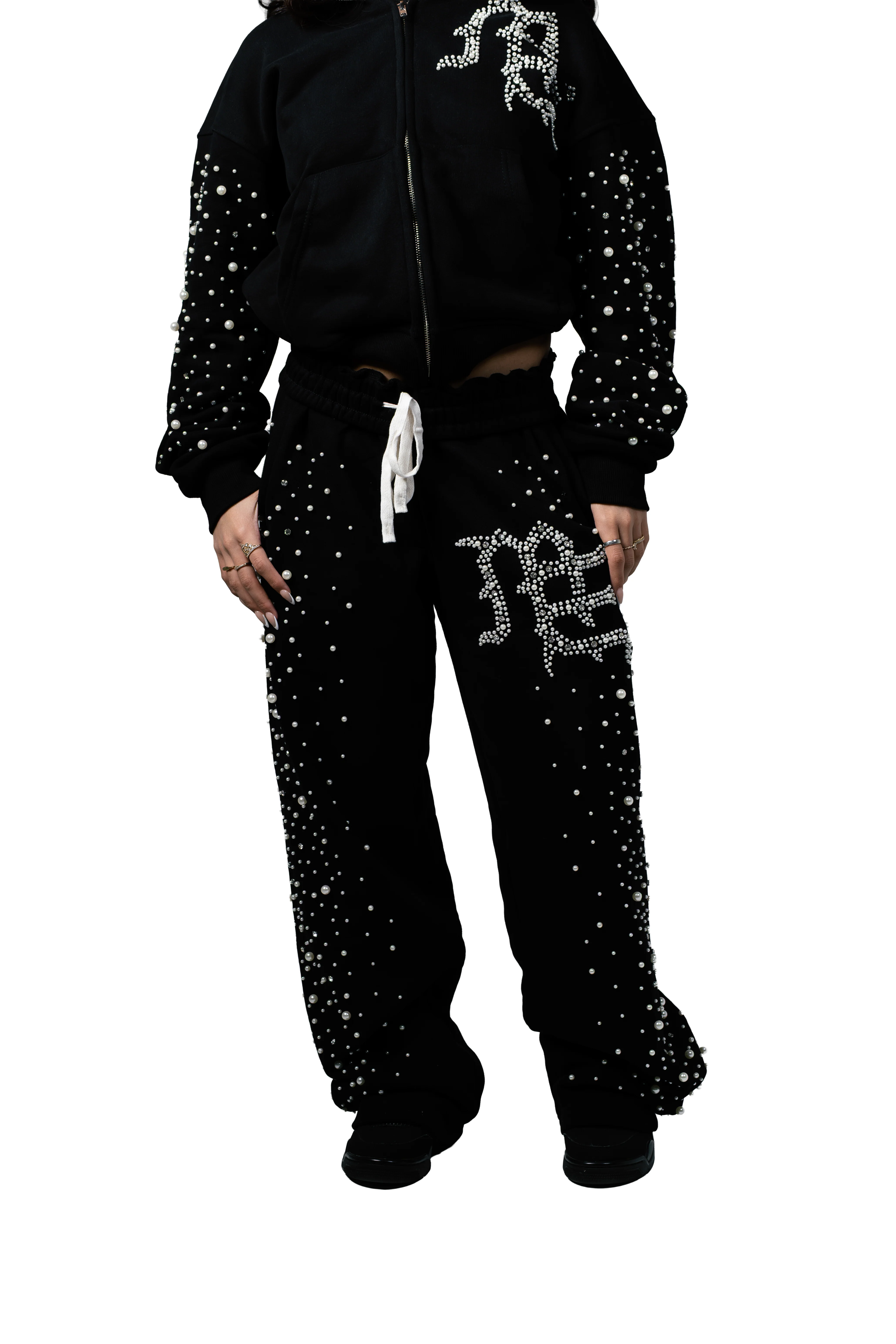 Black ‘Pearl’ Sweatpants - Image 4
