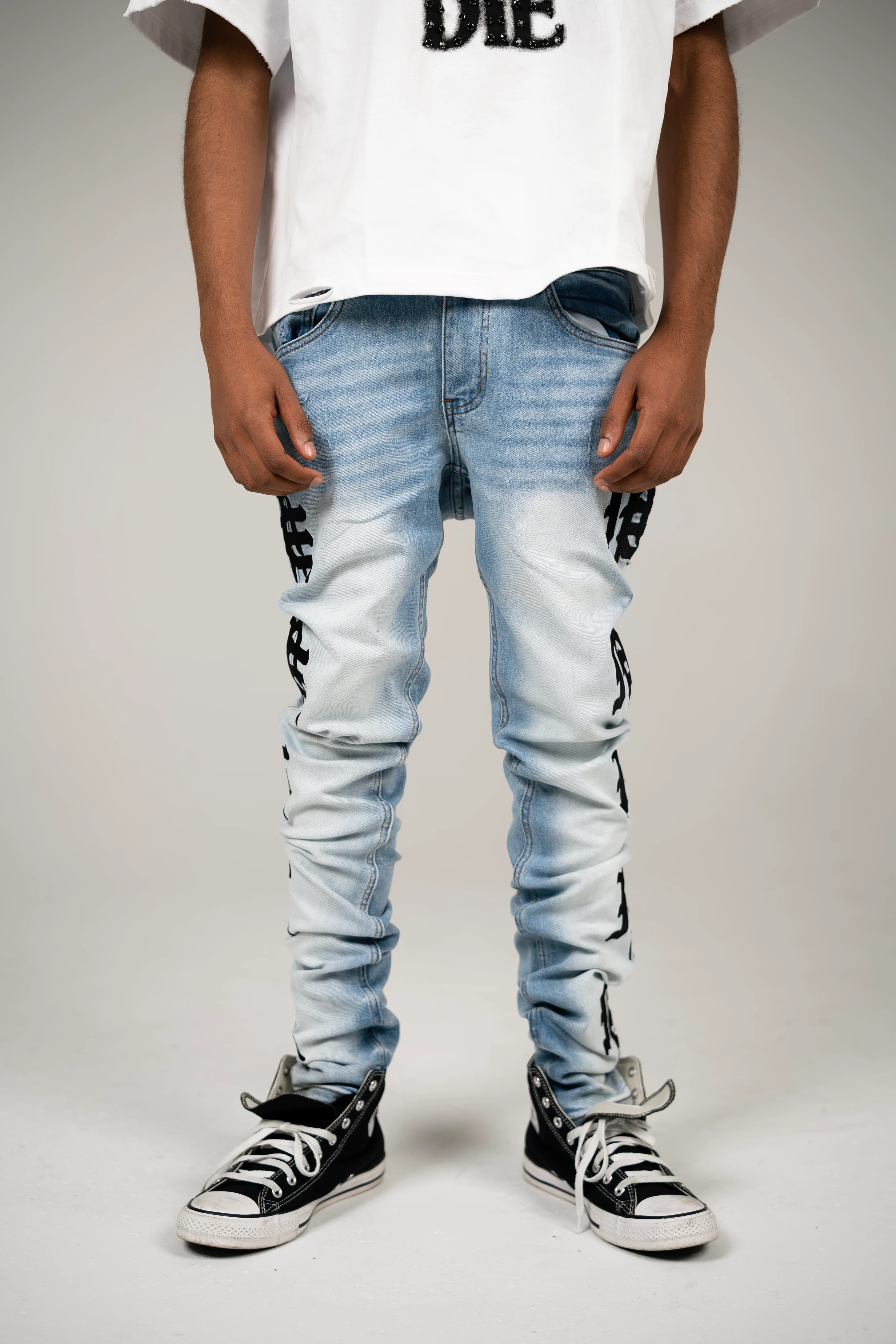 Monogram Denim Light Blue Wash