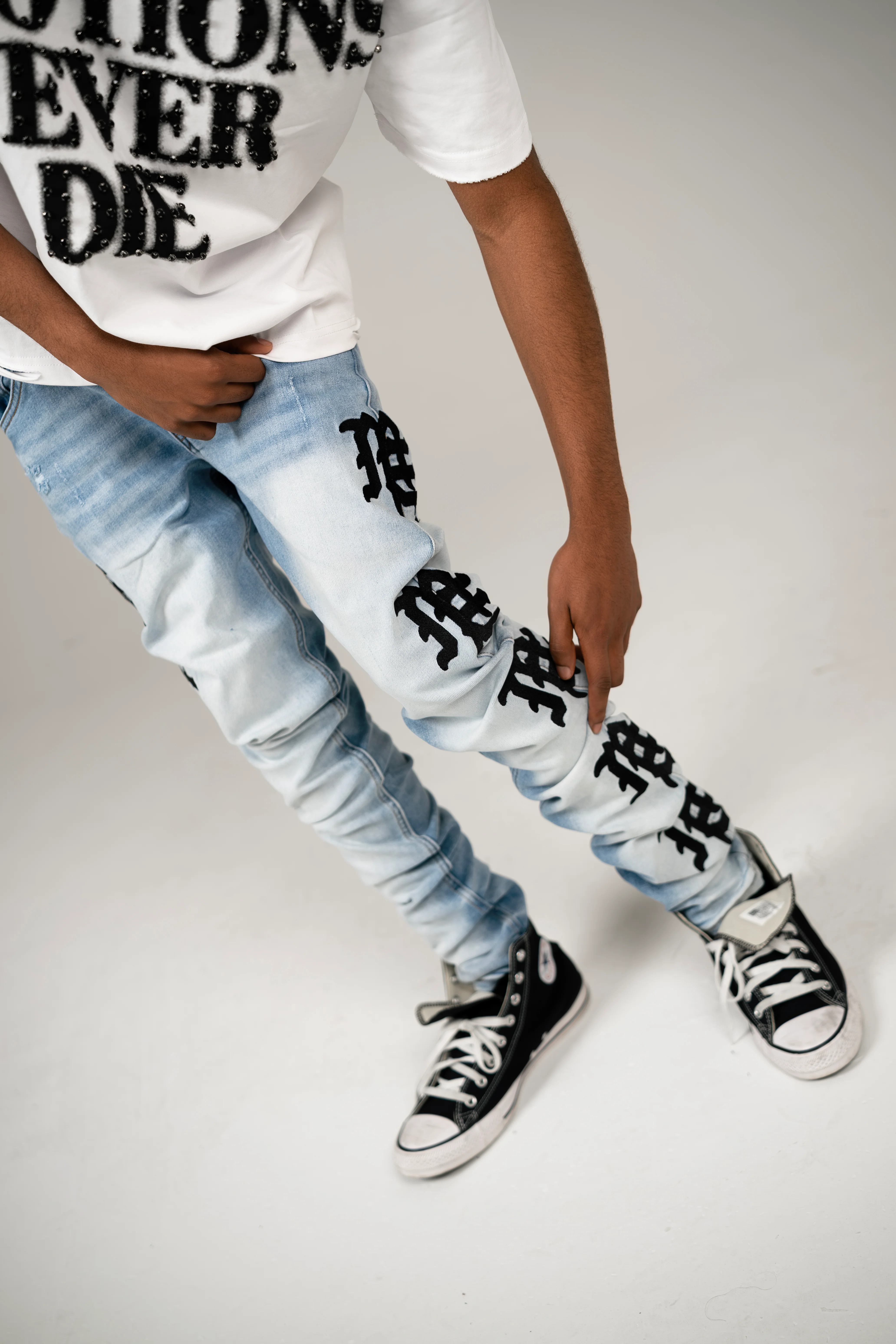 Monogram Denim Light Blue Wash - Image 4