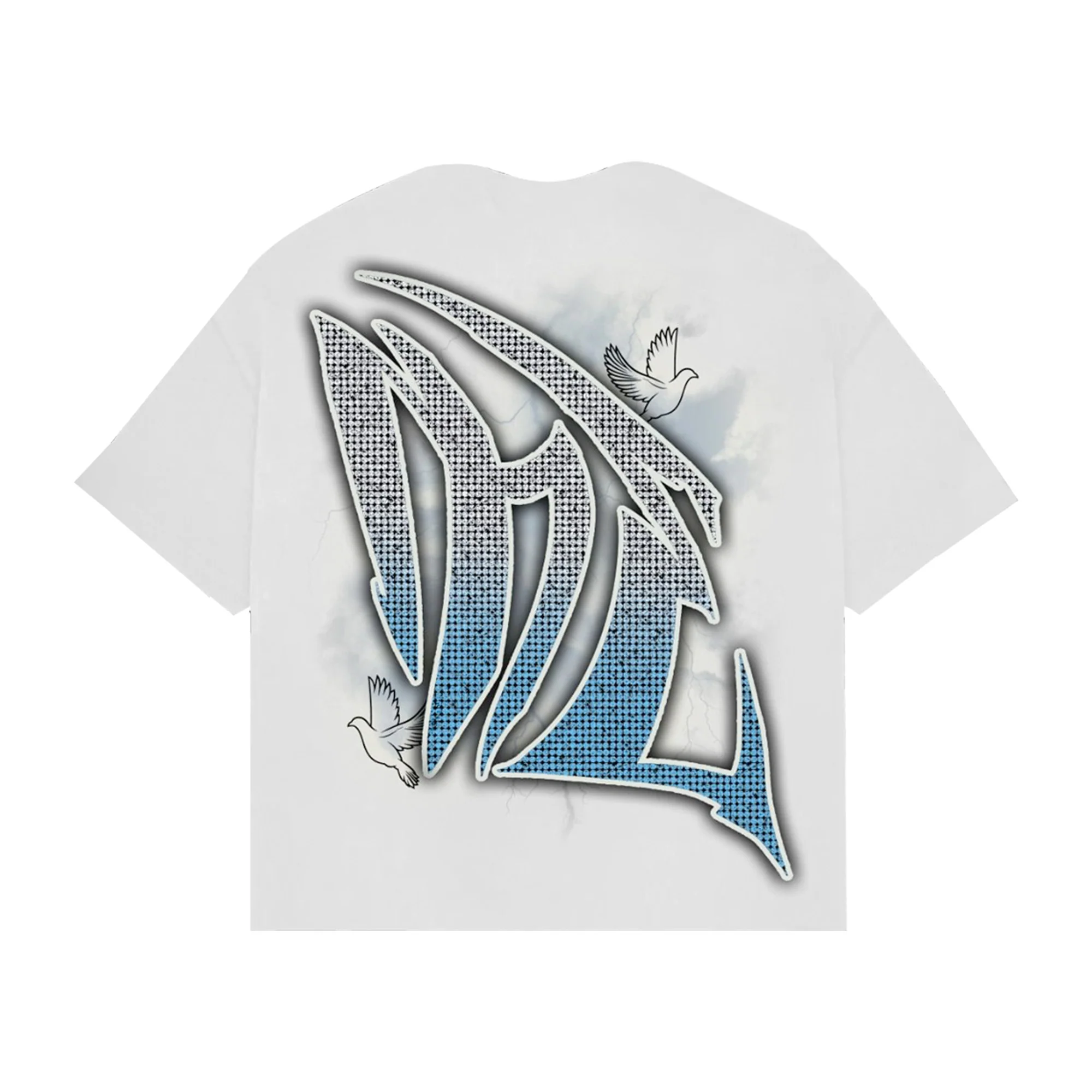 White ‘Dove’ Rhinestone Tee - Image 2